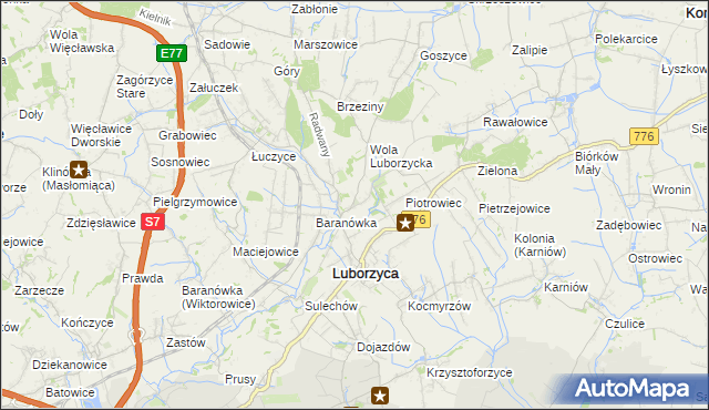 mapa Wysiołek Luborzycki, Wysiołek Luborzycki na mapie Targeo