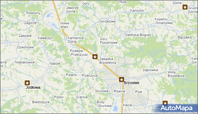 mapa Zawadka Brzostecka, Zawadka Brzostecka na mapie Targeo