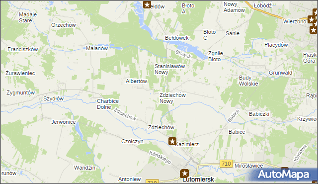mapa Zdziechów Nowy, Zdziechów Nowy na mapie Targeo