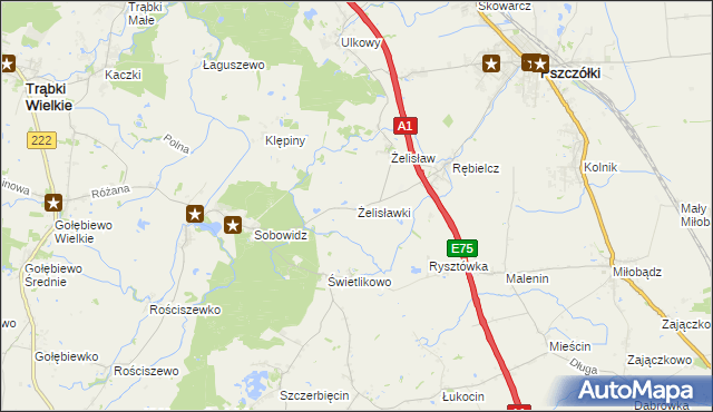 mapa Żelisławki, Żelisławki na mapie Targeo