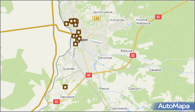 mapa Żenichów, Żenichów na mapie Targeo
