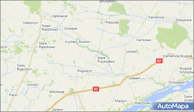 mapa Stare Przybojewo, Stare Przybojewo na mapie Targeo