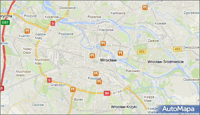 mapa Wrocławia, Wrocław na mapie Targeo