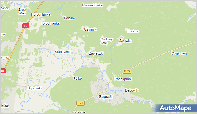 mapa Podjałówka, Podjałówka na mapie Targeo