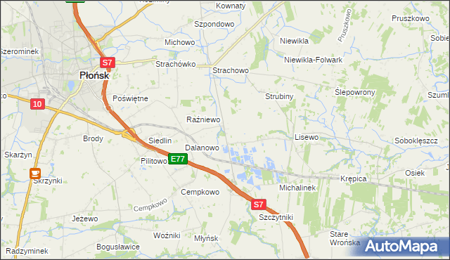 mapa Dalanówek, Dalanówek na mapie Targeo