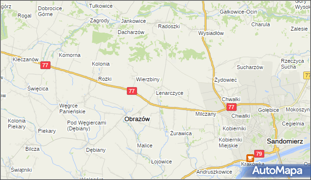 mapa Lenarczyce, Lenarczyce na mapie Targeo