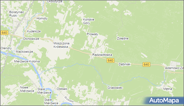 mapa Radziwiłłówka, Radziwiłłówka na mapie Targeo