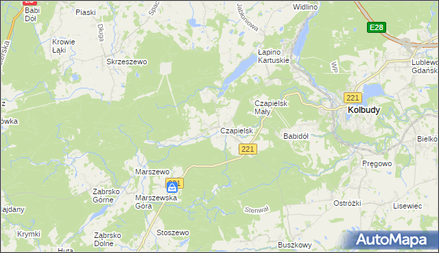 mapa Czapielsk, Czapielsk na mapie Targeo