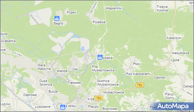 mapa Czyżówka gmina Trzebinia, Czyżówka gmina Trzebinia na mapie Targeo