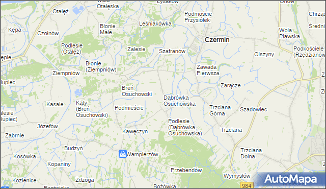 mapa Dąbrówka Osuchowska, Dąbrówka Osuchowska na mapie Targeo