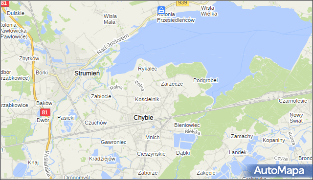 mapa Frelichów, Frelichów na mapie Targeo