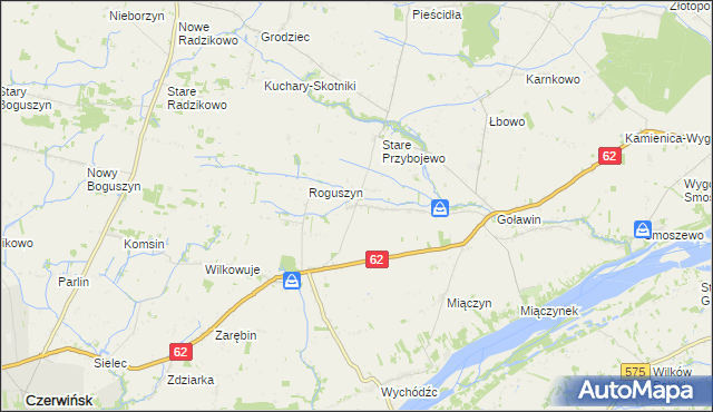mapa Goworowo gmina Czerwińsk nad Wisłą, Goworowo gmina Czerwińsk nad Wisłą na mapie Targeo