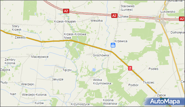 mapa Grochówka, Grochówka na mapie Targeo