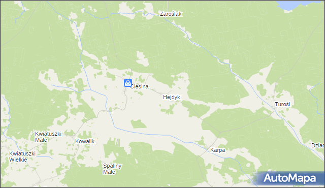 mapa Hejdyk, Hejdyk na mapie Targeo