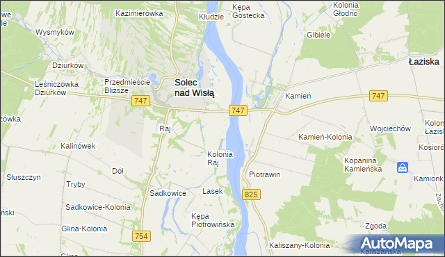 mapa Kolonia Nadwiślańska, Kolonia Nadwiślańska na mapie Targeo