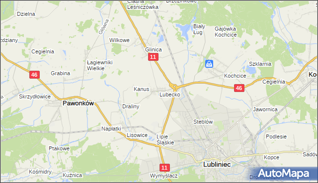 mapa Lubecko, Lubecko na mapie Targeo