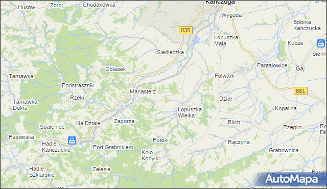 mapa Medynia Kańczucka, Medynia Kańczucka na mapie Targeo