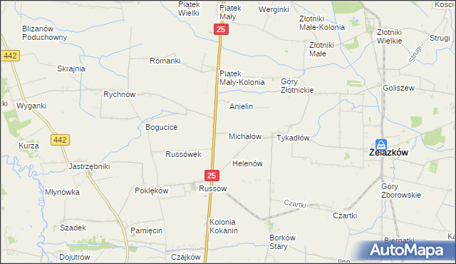 mapa Michałów gmina Żelazków, Michałów gmina Żelazków na mapie Targeo