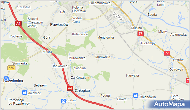 mapa Morawsko gmina Jarosław, Morawsko gmina Jarosław na mapie Targeo