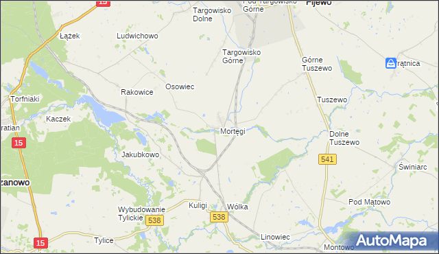 mapa Mortęgi, Mortęgi na mapie Targeo
