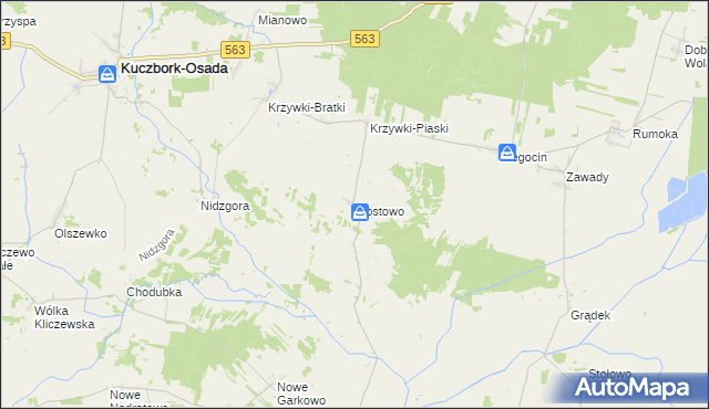 mapa Mostowo gmina Szreńsk, Mostowo gmina Szreńsk na mapie Targeo