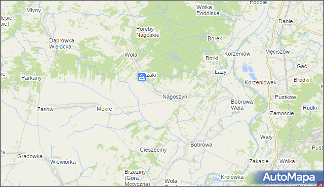 mapa Nagoszyn, Nagoszyn na mapie Targeo