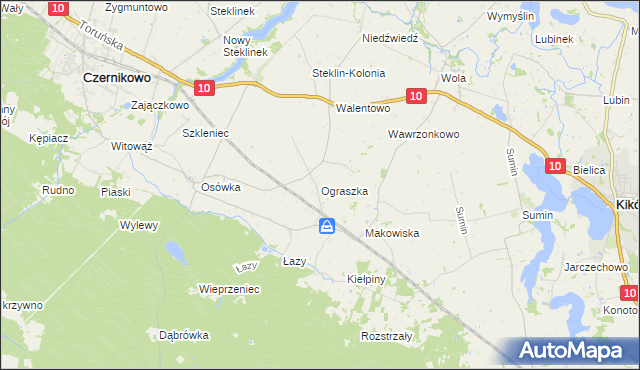 mapa Ograszka, Ograszka na mapie Targeo