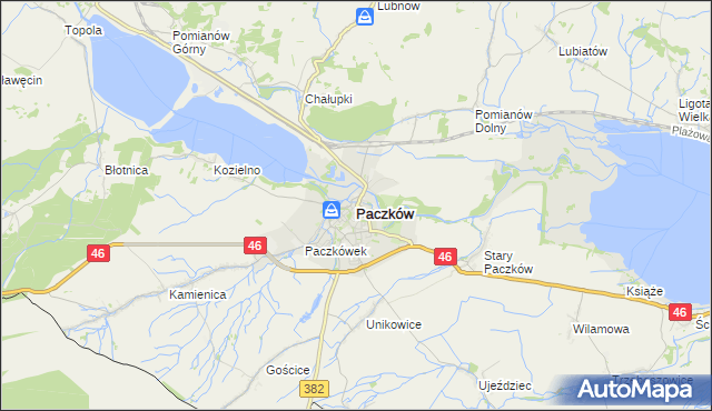 mapa Paczków powiat nyski, Paczków powiat nyski na mapie Targeo