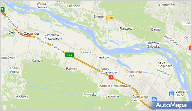mapa Pieńków, Pieńków na mapie Targeo