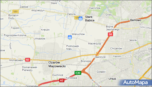 mapa Piotrkówek Duży, Piotrkówek Duży na mapie Targeo