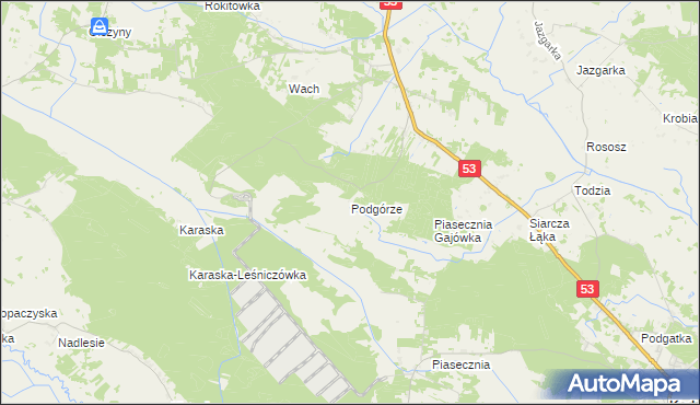 mapa Podgórze gmina Kadzidło, Podgórze gmina Kadzidło na mapie Targeo