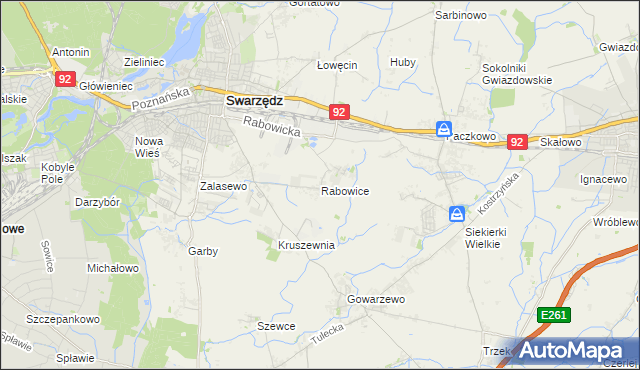 mapa Rabowice, Rabowice na mapie Targeo