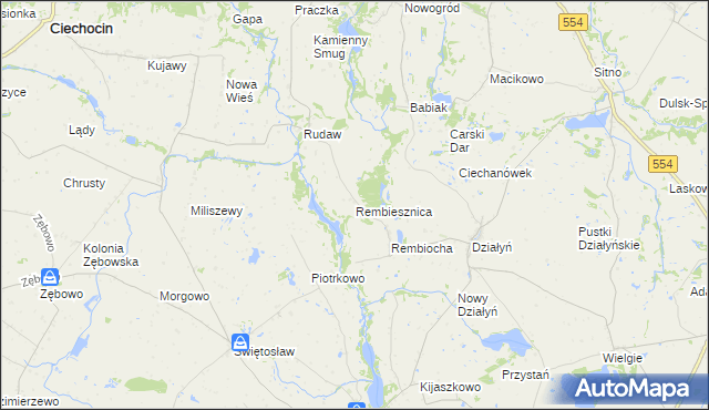 mapa Rembiesznica, Rembiesznica na mapie Targeo