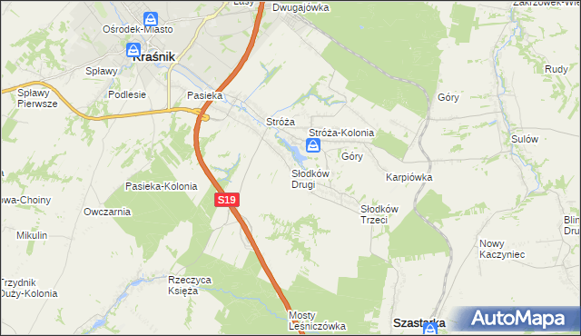 mapa Słodków Drugi, Słodków Drugi na mapie Targeo