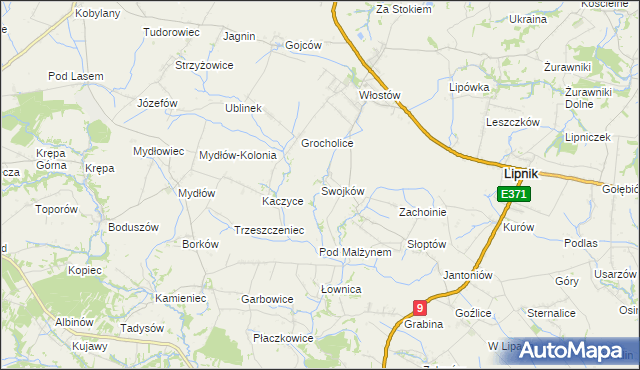 mapa Swojków gmina Lipnik, Swojków gmina Lipnik na mapie Targeo