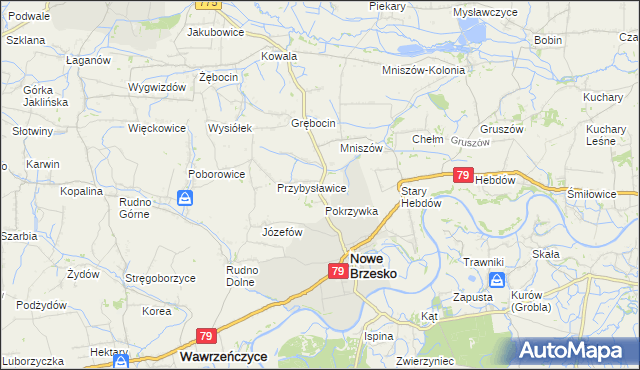 mapa Szpitary, Szpitary na mapie Targeo
