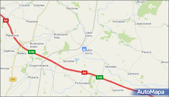 mapa Ujazd Górny, Ujazd Górny na mapie Targeo