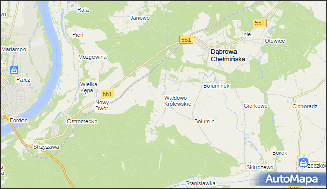 mapa Wałdowo Królewskie, Wałdowo Królewskie na mapie Targeo