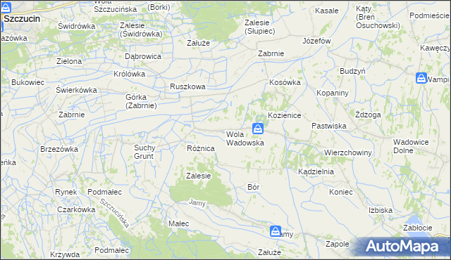 mapa Wola Wadowska, Wola Wadowska na mapie Targeo
