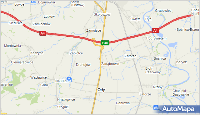 mapa Zadąbrowie gmina Radymno, Zadąbrowie gmina Radymno na mapie Targeo