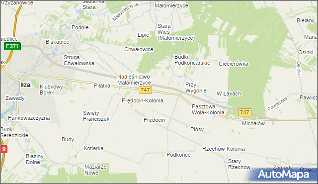 mapa Pasztowa Wola, Pasztowa Wola na mapie Targeo