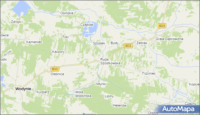 mapa Ruda Szostkowska, Ruda Szostkowska na mapie Targeo
