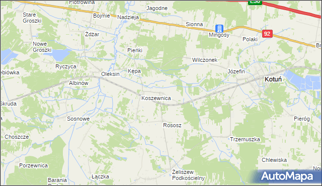 mapa Niechnabrz, Niechnabrz na mapie Targeo