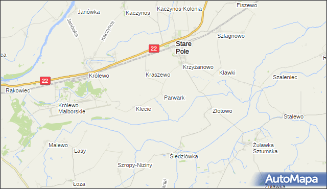 mapa Parwark, Parwark na mapie Targeo