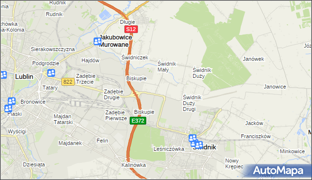 mapa Kolonia Świdnik Mały, Kolonia Świdnik Mały na mapie Targeo