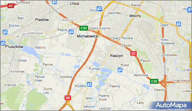 mapa Nowe Grocholice, Nowe Grocholice na mapie Targeo