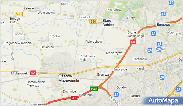 mapa Piotrkówek Duży, Piotrkówek Duży na mapie Targeo