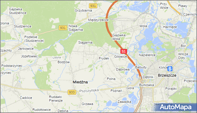 mapa Frydek, Frydek na mapie Targeo