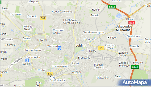 mapa Lublina, Lublin na mapie Targeo
