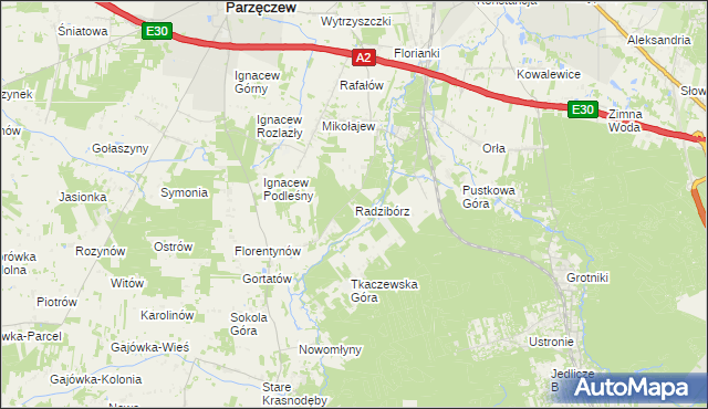 mapa Radzibórz, Radzibórz na mapie Targeo